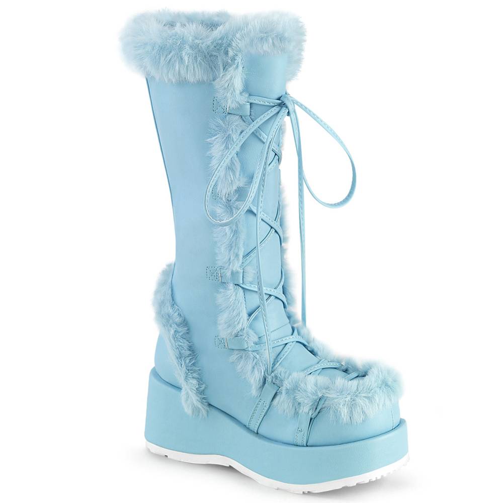 DemoniaCult - CUBBY-311 Plattformstiefel - Blau